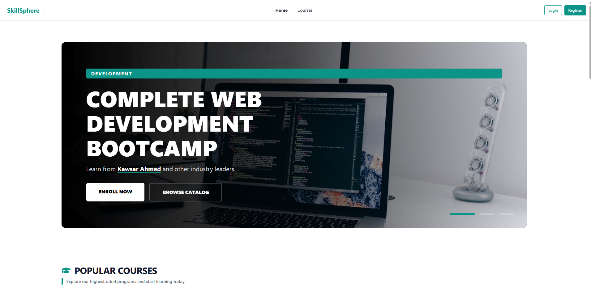 SkillSphere | Interactive skill discovery & course catalog system