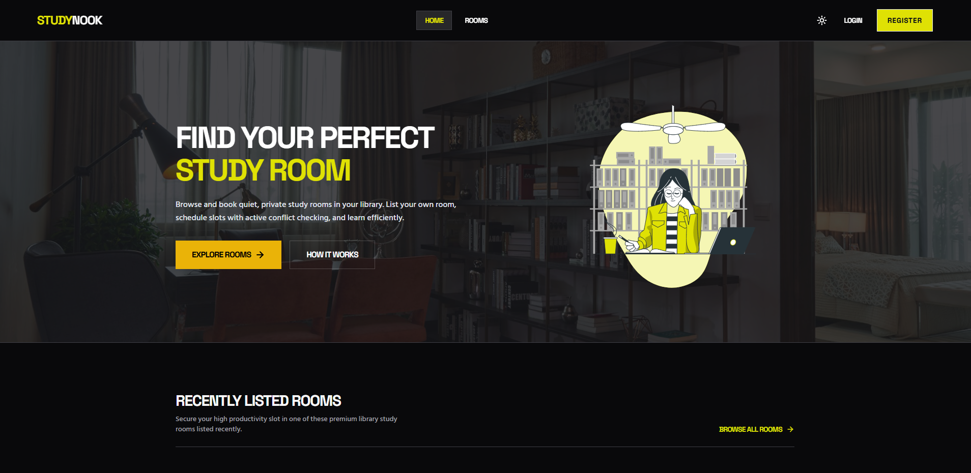 StudyNook | Real-time study space reservation platform